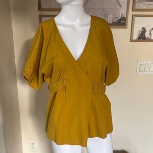 French Connection Golden Wrap Blouse